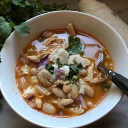 White Chicken Chili with Queso Fresco